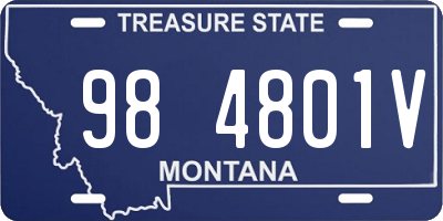 MT license plate 984801V