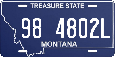 MT license plate 984802L
