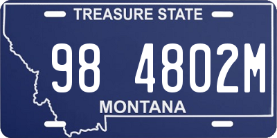 MT license plate 984802M