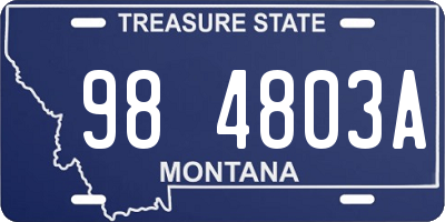MT license plate 984803A
