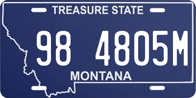 MT license plate 984805M