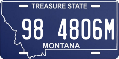 MT license plate 984806M