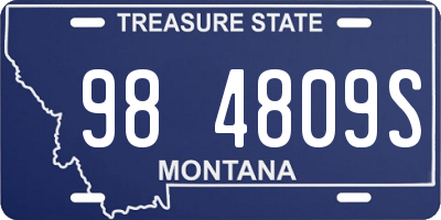 MT license plate 984809S
