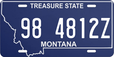 MT license plate 984812Z