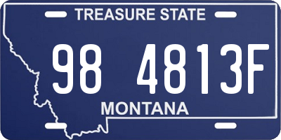 MT license plate 984813F