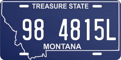 MT license plate 984815L