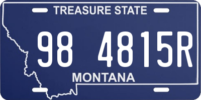 MT license plate 984815R