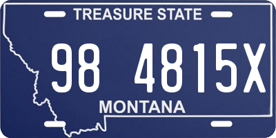 MT license plate 984815X