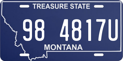 MT license plate 984817U