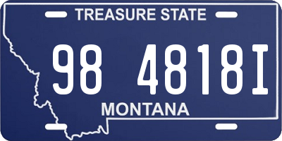 MT license plate 984818I