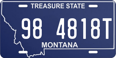 MT license plate 984818T