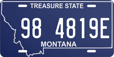 MT license plate 984819E