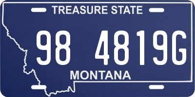 MT license plate 984819G