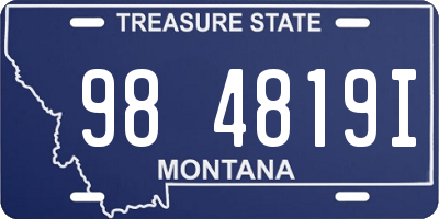 MT license plate 984819I