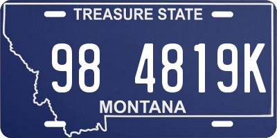 MT license plate 984819K