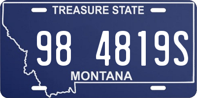 MT license plate 984819S