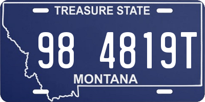 MT license plate 984819T