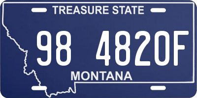 MT license plate 984820F