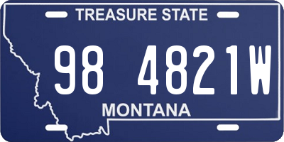 MT license plate 984821W