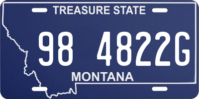 MT license plate 984822G