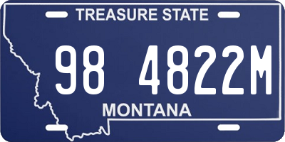 MT license plate 984822M