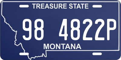 MT license plate 984822P