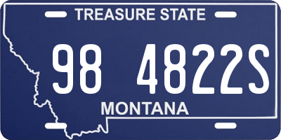 MT license plate 984822S