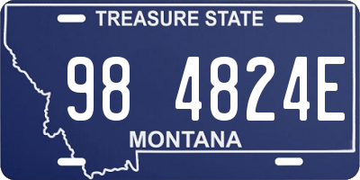 MT license plate 984824E