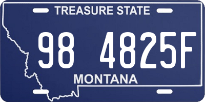 MT license plate 984825F