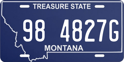 MT license plate 984827G