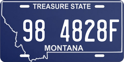 MT license plate 984828F