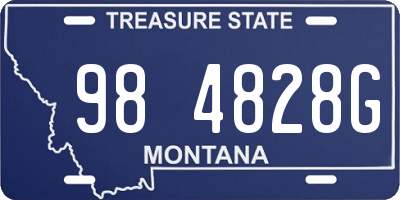 MT license plate 984828G