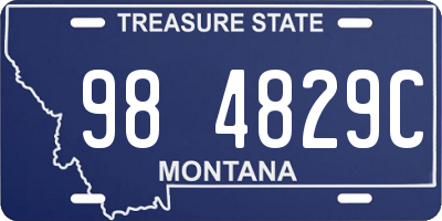 MT license plate 984829C