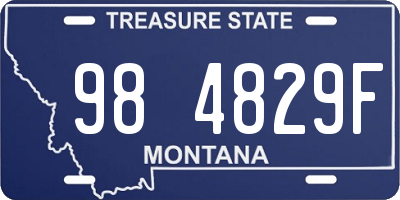 MT license plate 984829F