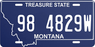 MT license plate 984829W