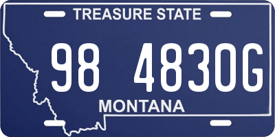 MT license plate 984830G