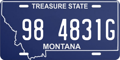 MT license plate 984831G