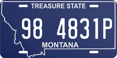 MT license plate 984831P