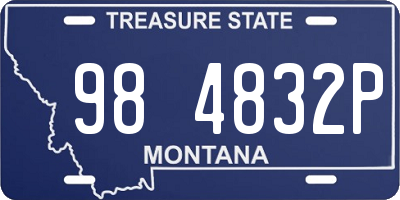 MT license plate 984832P