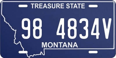 MT license plate 984834V