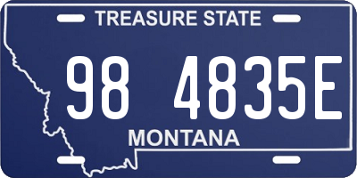 MT license plate 984835E