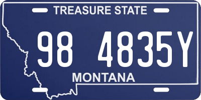 MT license plate 984835Y