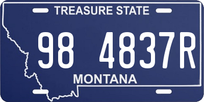 MT license plate 984837R