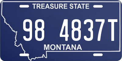 MT license plate 984837T