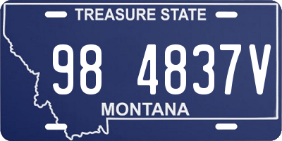 MT license plate 984837V