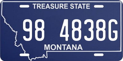 MT license plate 984838G