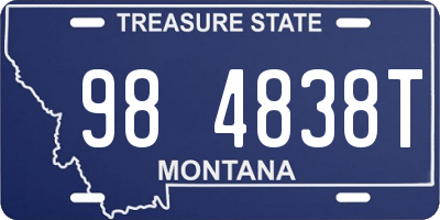 MT license plate 984838T