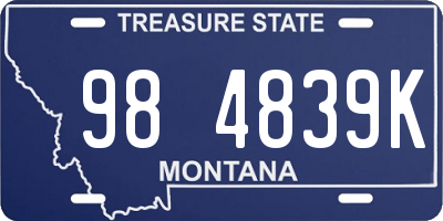 MT license plate 984839K