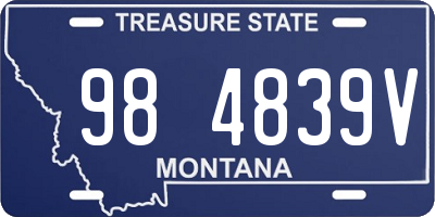 MT license plate 984839V