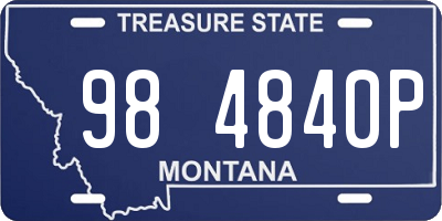 MT license plate 984840P